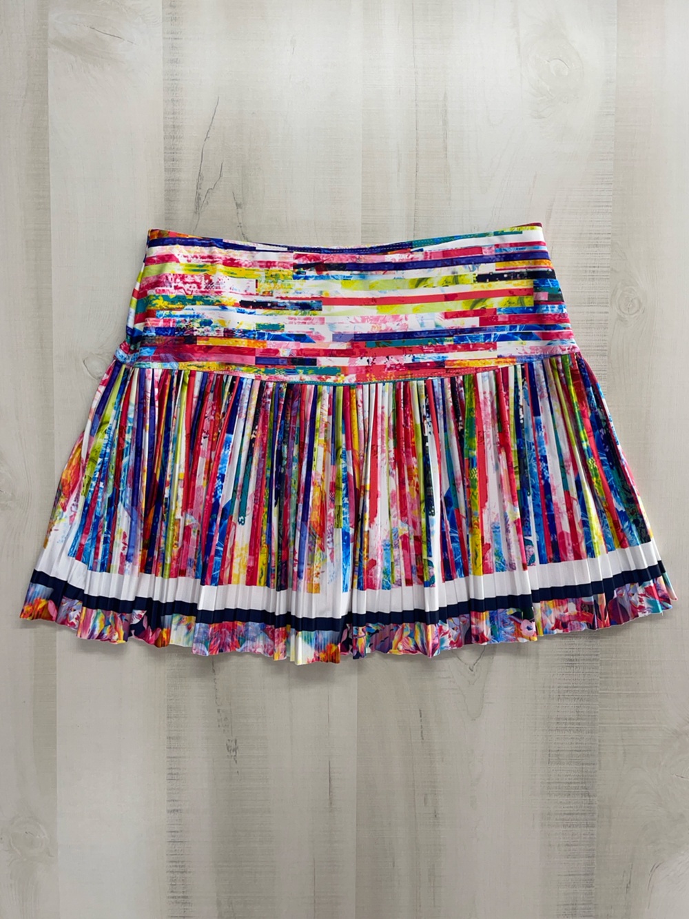 LUCKY IN LOVE ruffle floral printed stretch tennis golf pickleball skirt skort m